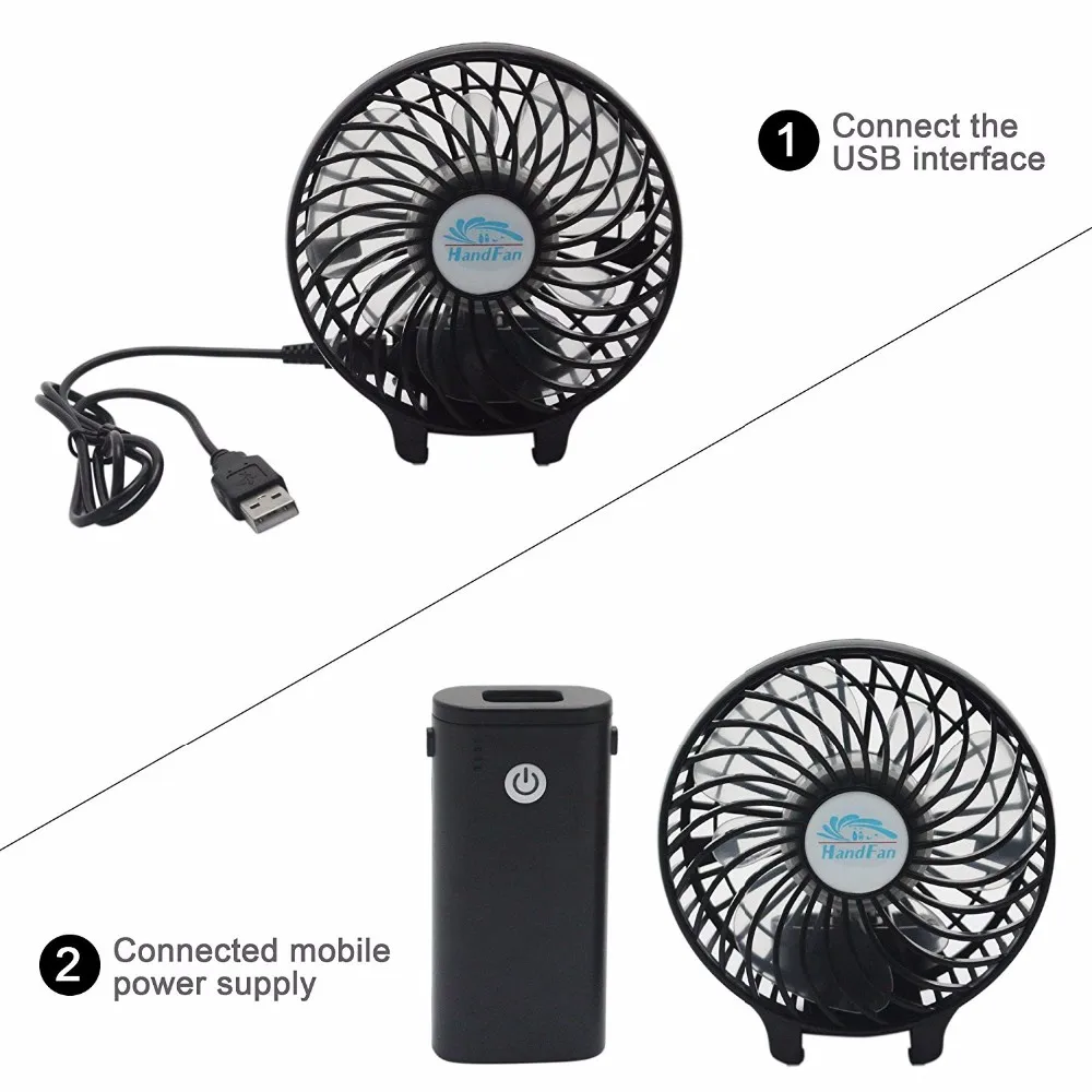 Wholesale Portable Rechargeable Usb Mini Handy Powerbank Fan Mini