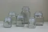 Lot of Clear Glass Square Storage Apothecary canister jars Candy Bar Drugstore