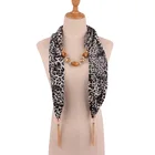 LYY New Design Factory Wholesale Chiffon 183CM Beautiful Beads Ladies Scarf Jewelry Necklace National Scarf