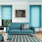 Pleated zebra roller fabric blind