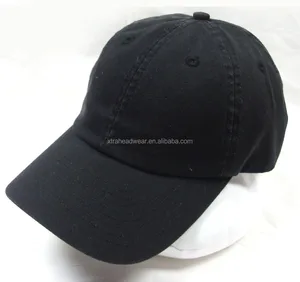 washed fabric embroidery 6 panel baseball caps