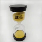 New Fashion Personalized Custom Plastic Sand Timer Small black cover hourglass colorful sand timer