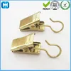 Gold Color Drapery Window Shower Curtain Rod Metal Hook Clips Clamps