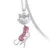 90022 xuping fox shape jewellery pendant necklace, lovely young girls fashion jewelry, white gold necklace