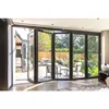 New technology slide track smoothly double glass folding patio large window door