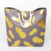 Collection New Design Gold Pineapple Beach Bag Polyester And Cotton Lady Tote Bag