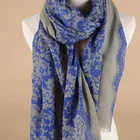 2017 Women's hot sale lace pattern printed long scarf shawl long stoles oblong scarf