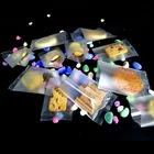 Small Cellophane Sweets Cello Opp Bags For Cookies Flat Food Bags With Tear Notch