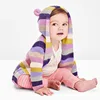 Baby Boy Cardigan Knit Solid Color Stripe Winter Sweaters for Girls Children Long Sleeve Hooded Coat Outwear Kids Clothing Girls