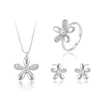 64639 Xuping flower china wholesale 925 silver color jewelry set, imitation thailand silver color jewellery