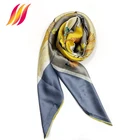 Low Price Women Printing Multi Color Silk Scarf 100% Pure
