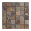 Classical style factory price natural rusty slate cultural stone floor mosaic tile made in China
