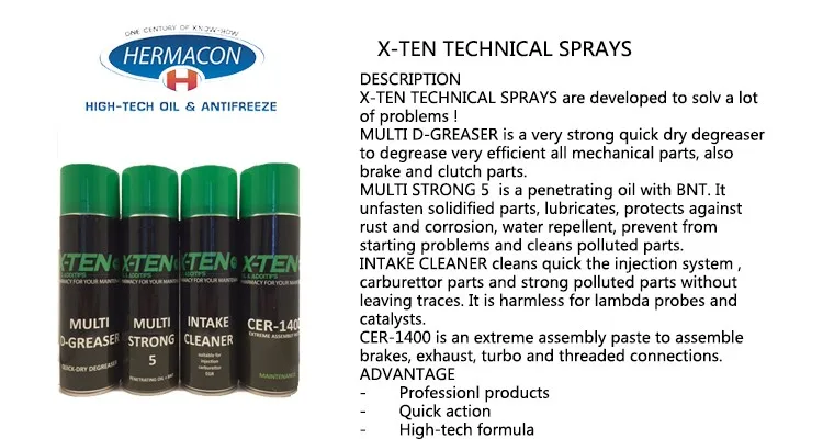 high quality multi-function x-ten technical sprays