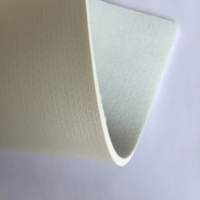 Creamy color synthetic PVC leather for soccer cover