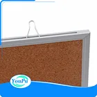 Wholesales double sided aluminum frame cork bulletin board with ABS corner/zinc back