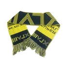 Made in china cheap promotion national jacquard logo football fan man women scarf