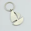 Double sail boat key chain ship keyring personalized vessel keyrings woman bag charm pendant