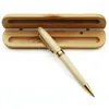 Hot sales Promotional luxury engraved wood ball pen in gift boxes case wooden pen set