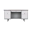 CBNT Adjustable Standfoot Double Pedestal Metal Table Steel Office Desk QD-T2B