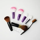 4 pcs Professional Face Eye Transparent Handle Custom logo Makeup Brush