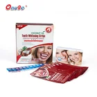 Coconut Oil Flavor Dry Teeth Whitening Strips with custom package box bleaching kit private label