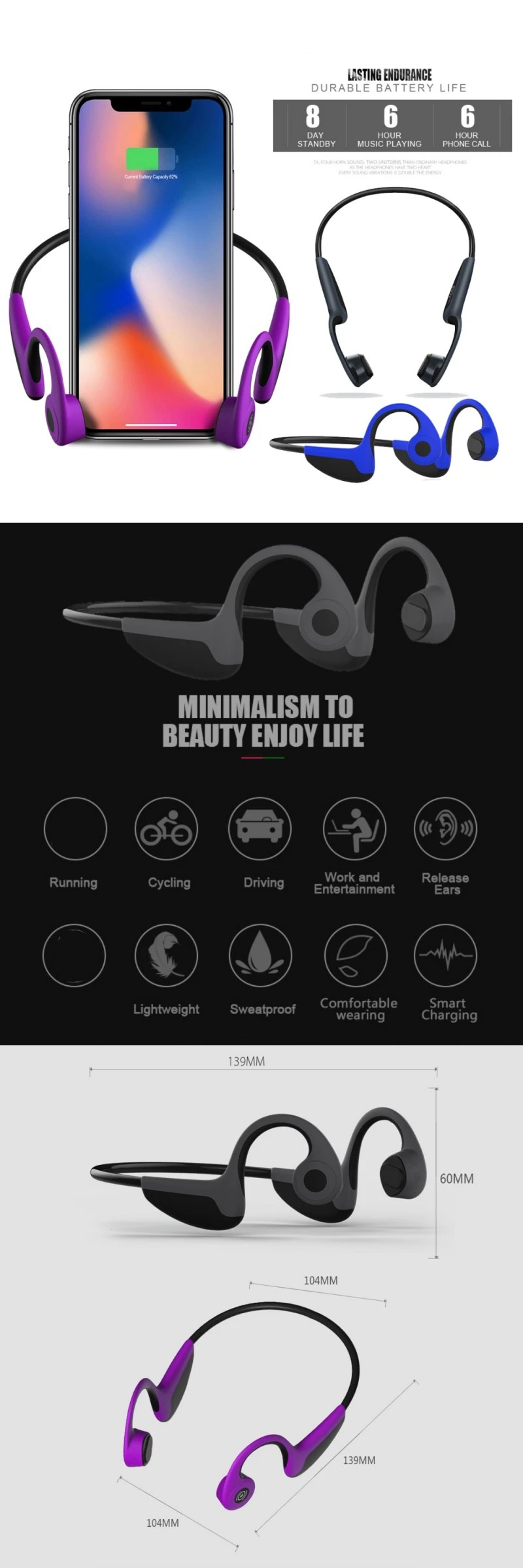 best price oem bone conduction bluetooth headphones - ANKUX.COM