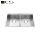 Double Bowl Ledge Undermount Stainless Steel Kitchen Sink