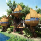 New design camping artificial tree house for outdoor decoration
