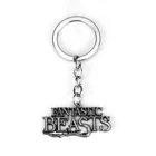 New Trendy Jewelry Fantastic Beasts And Where to Find Them Keychain Letter Logo Metal Keyring Gifts