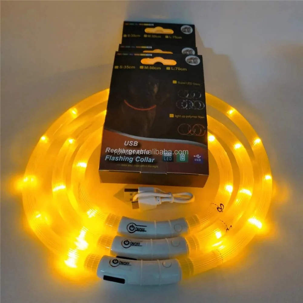 adjustable luminous rechargeable usb led flashing light band