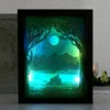 Led Light Shadow Box Paper Cut Shadow Boxes Illuminated by Light