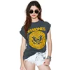 China OEM service fashion casual Ramones printing short sleeves top ladies t-shirt