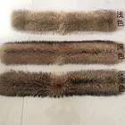 F-RC10 Real Fur Trim / Wholesale Raccoon Fur Trim / Detachable Raccoon Fur Collar