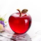 Hot Selling Crystal Glass Red Christmas Apples
