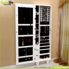 Full length mirror jewelry cabinet for storage earing fingering perfume with photo frame wall mount