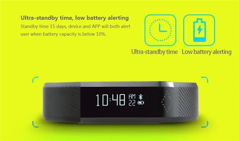 IP65 0.88" Bluetooth V4.0 Smart Watch Wristband Bracelet Sport Sleep Monitor for iphone phone android phone