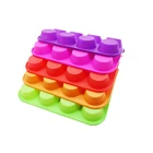 Easy to form non-blocking 12 cup round silicone muffin pan, 12 cup cake baking mold