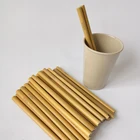 Reusable eco natural drinking straws bamboo straws
