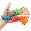 Multi Silicone Dinosaur Keychain Dinosaur Party Favors Animal Birthday Party Gifts for Kids Backpack Key Decor