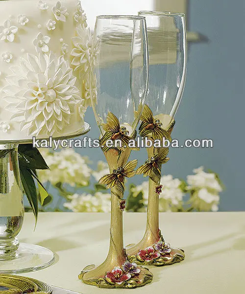 dragonfly decorative toasting flutes champagne glass wedding