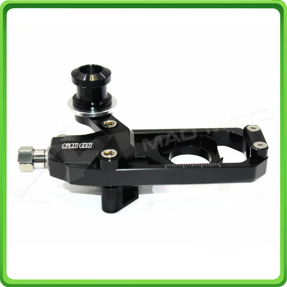 Motorcycle Chain Tensioner Adjuster with bobbins kit for Kawasaki Ninja ZX6R ZX-6R 2005 2006 2007 2008 2009 2010 2011 2012 Black (9)