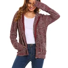 jumper jacket Knit Cardigan Button Sweater woolen ladies winter coats hoodies with zipper for women