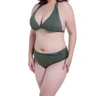 Plus size summer beach triangle swimwear women bikini swimsuits