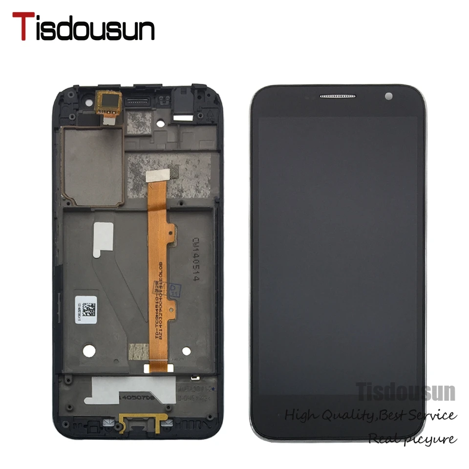 2 Alcatel ot6016 LCD Display With Frame black (2)