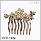 Wedding Bridal Bride Hair Accessories Star Crystal Hair Comb Side hair comb bridal