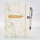 Japanese Elegant hardcover Marble Weekly Monthly Planner Notebook With Colored Paper