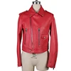 Wholesale Popular Design Top Quality autumn cheap Aviator Sheepskin red Genuine Leather Jacket for women