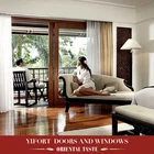 hot sell Chinese balcony silding bedroom aluminum clad wood doors