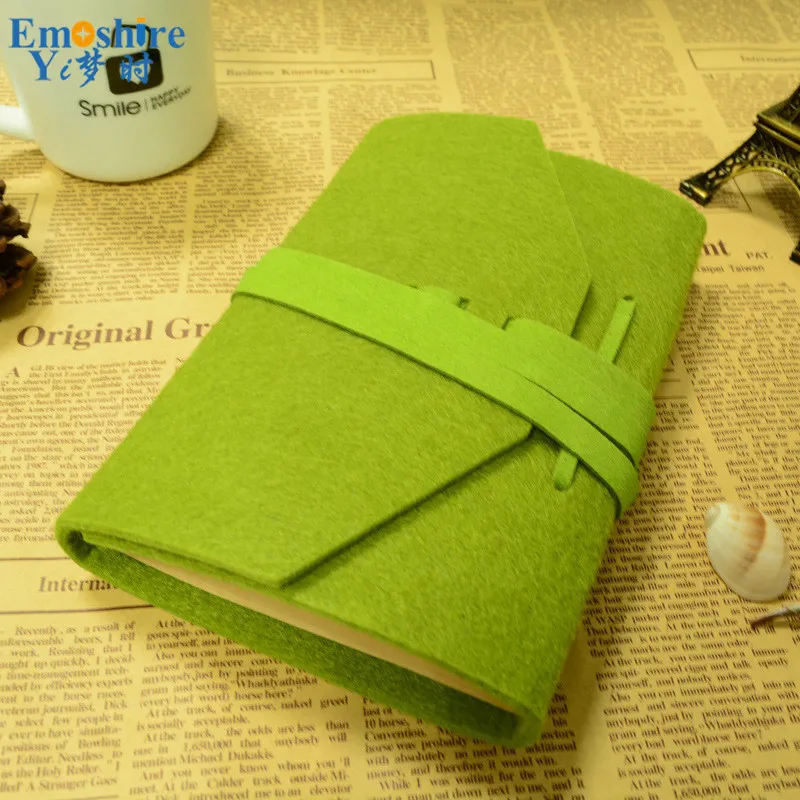 Emoshire Felt retro loose-leaf creative hand-made notebook business Korean manual DIY diary (3)