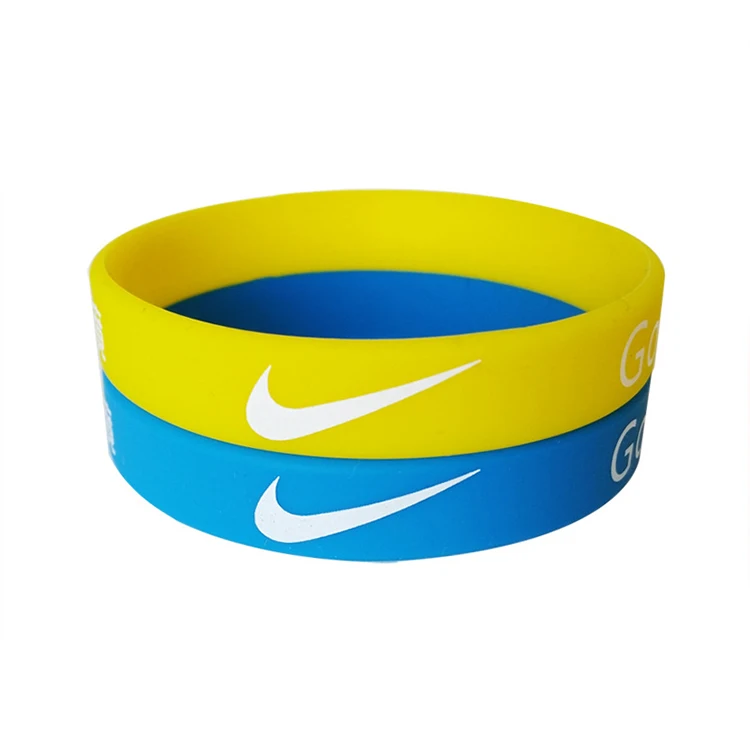 Custom Logo Printed Bulk Cheap Silicone Wristband Silicone Bracelet